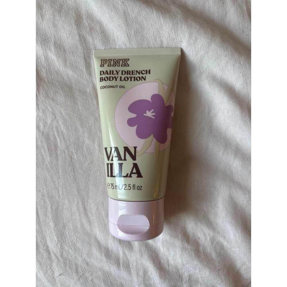 Victoria’s Secret PINK Vanilla Daily Drench Lotion Coconut Oil Travel Size 2.5oz